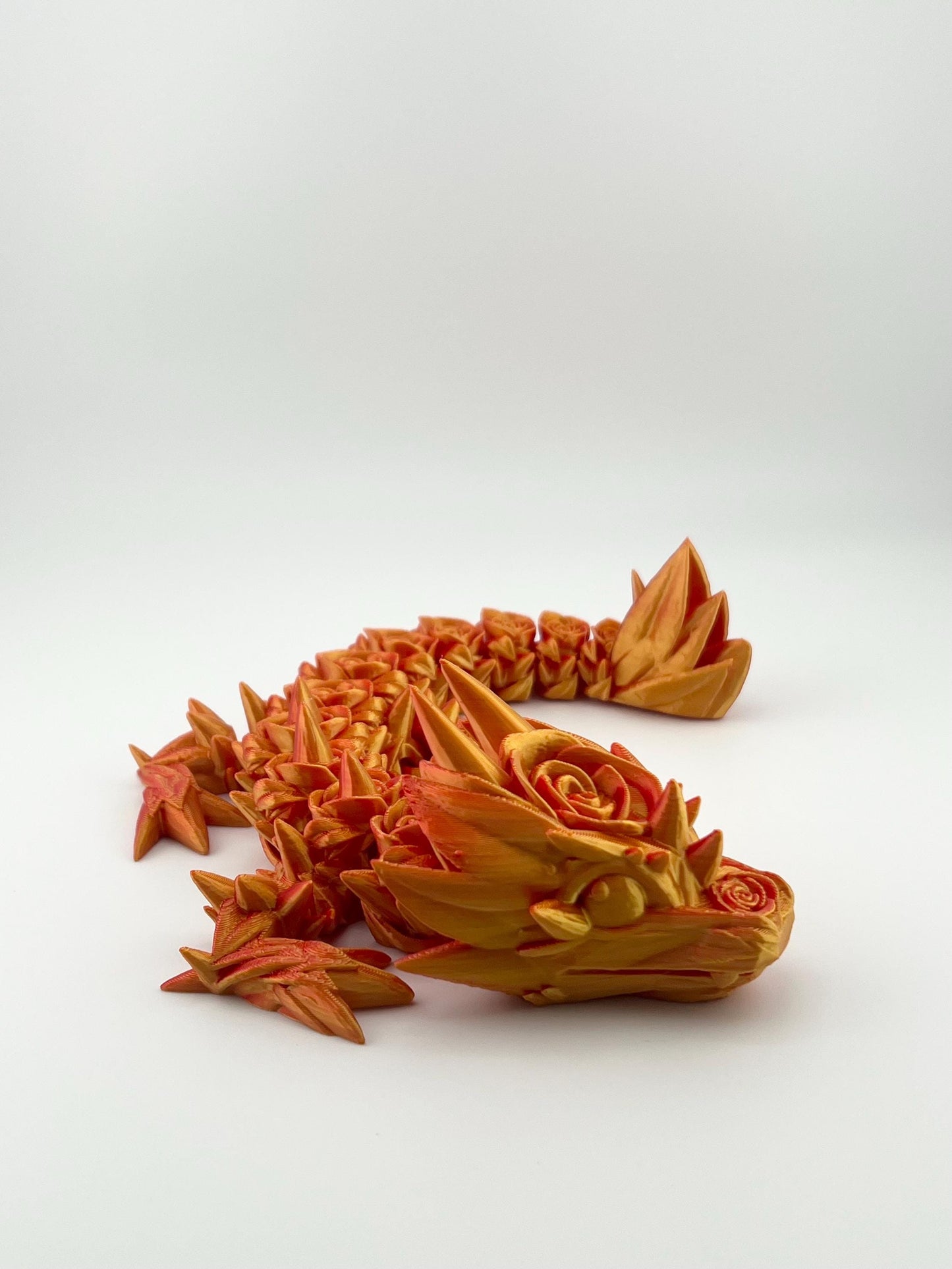 Articulated Baby Rose Dragon - Red/Orange