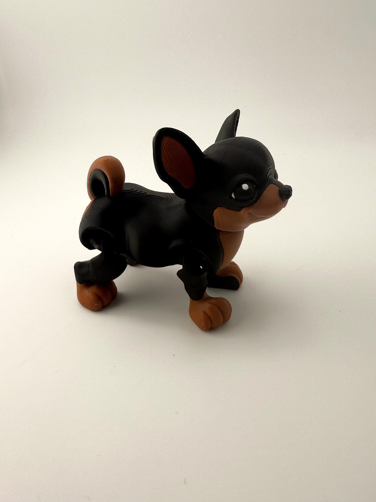 Cute Fidget Toy Chihuahua, Articulated 3D Printed Dog for Stress Relief and Play, Perfect Gift for Dog Lovers