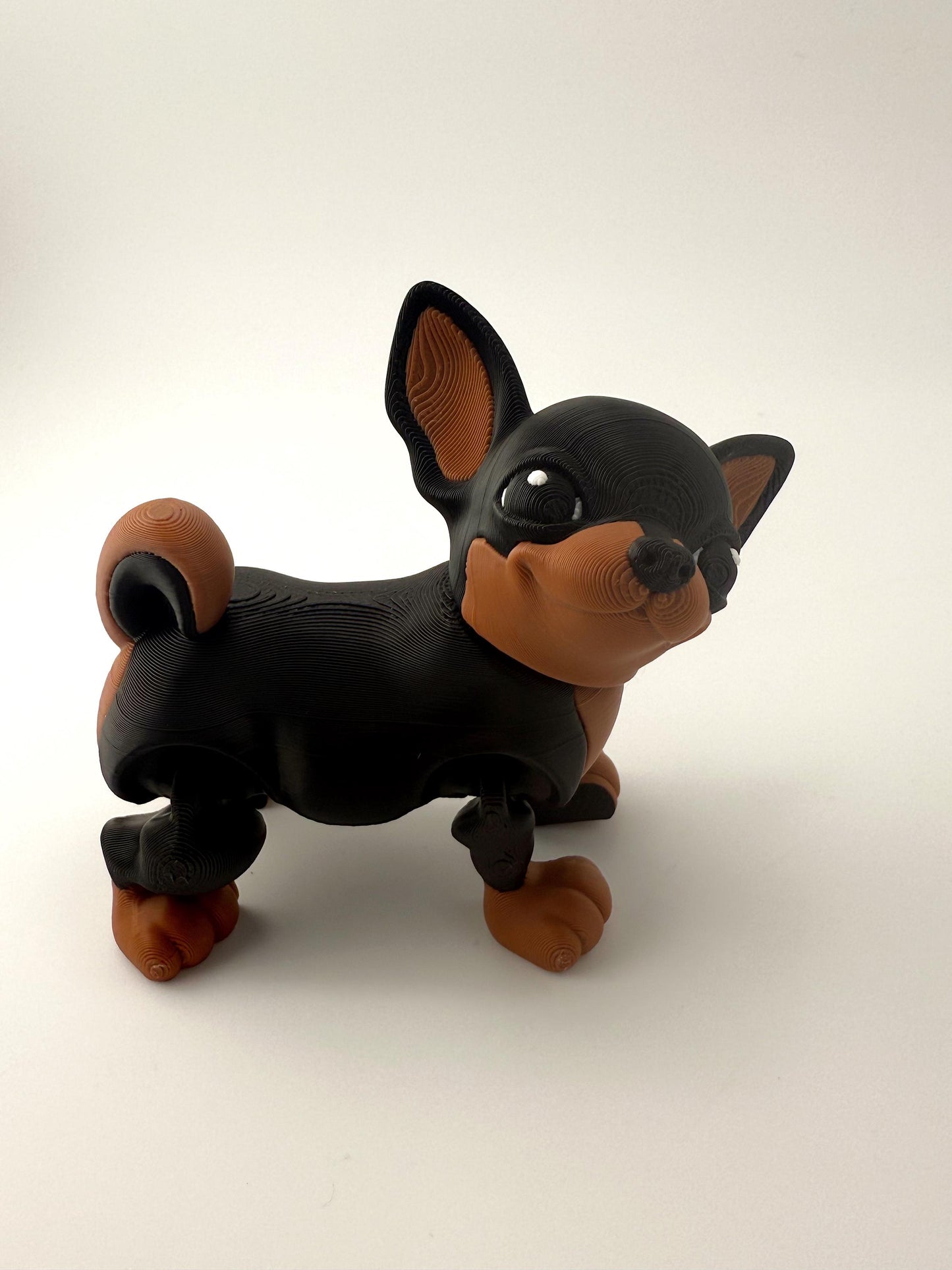 Cute Fidget Toy Chihuahua, Articulated 3D Printed Dog for Stress Relief and Play, Perfect Gift for Dog Lovers