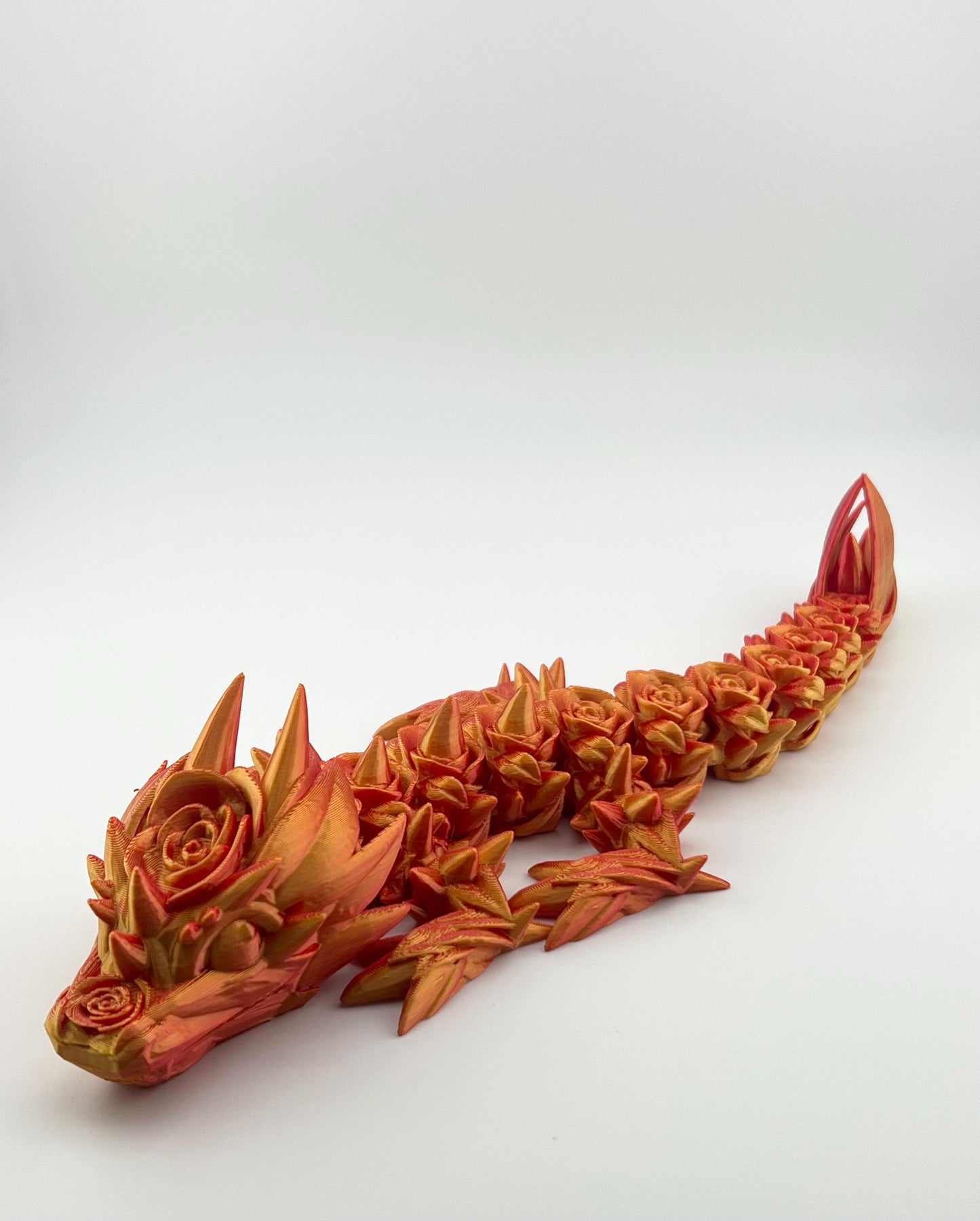 Articulated Baby Rose Dragon - Red/Orange