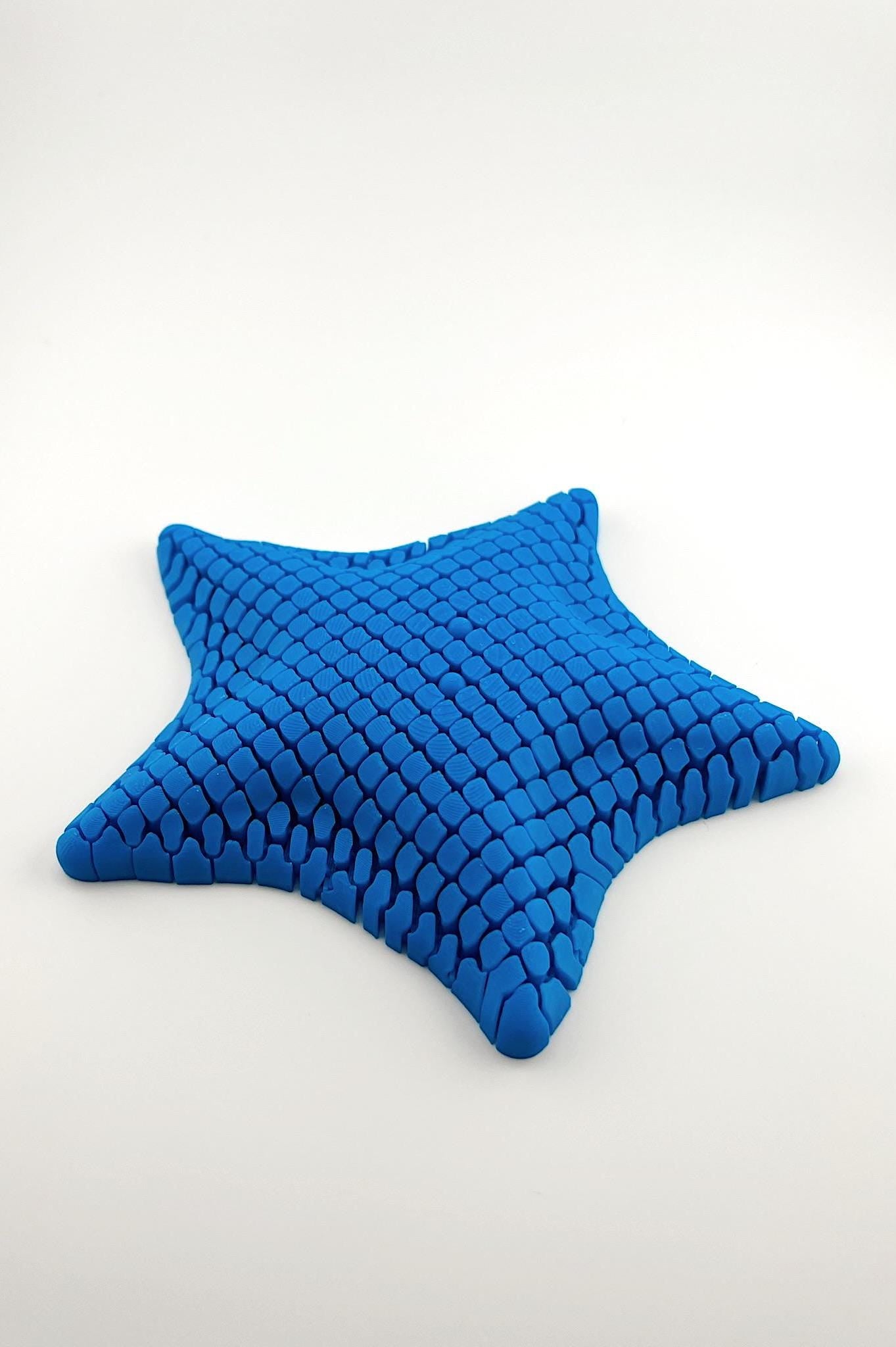 Oceanic Zen 3D Printed Starfish Fidget Toy - (Blue, Yellow, Pink, Green), Stress Relief & Focus Aid, Perfect Ocean-Themed Gift for All Ages