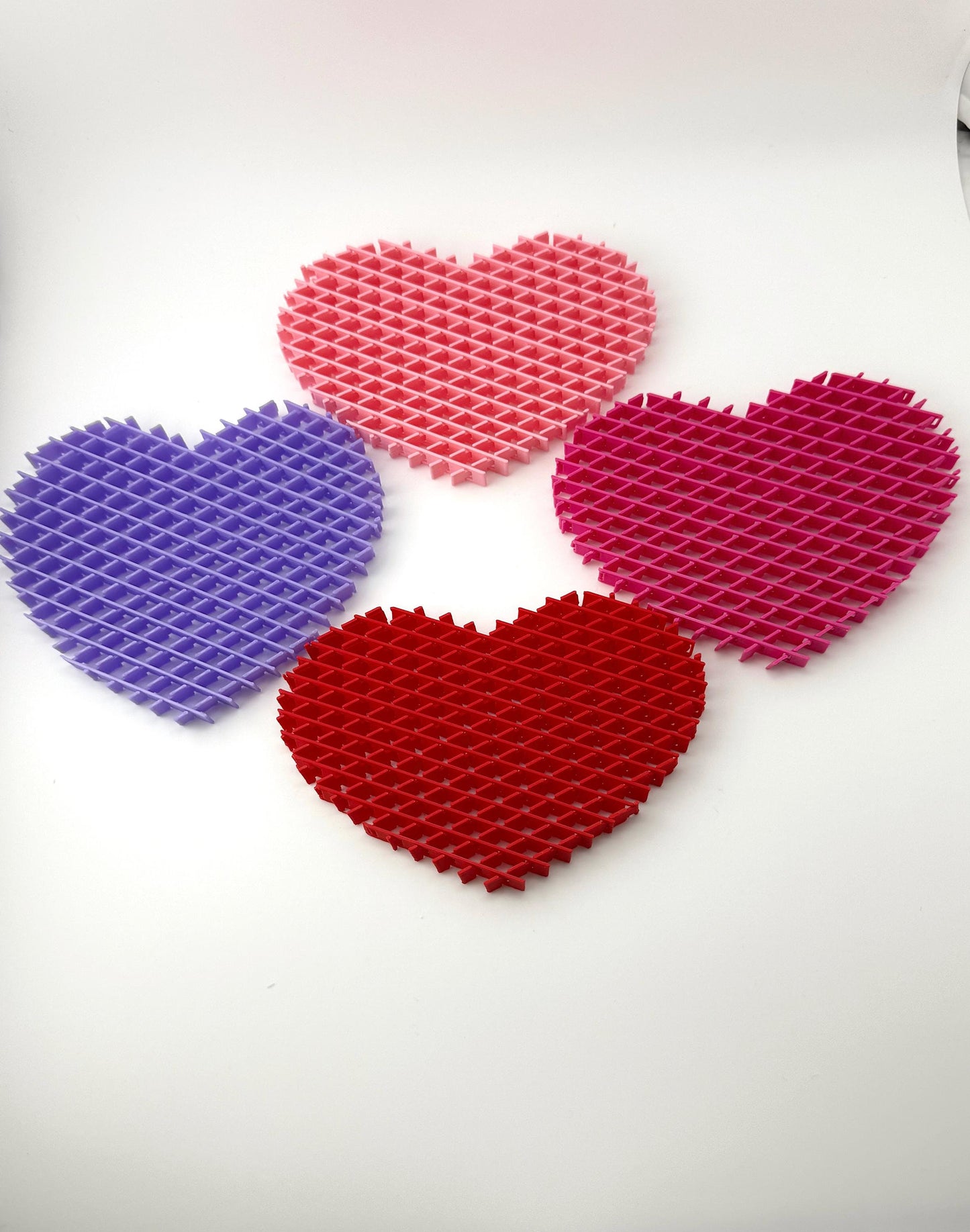 Flexi Fidget Hearts - Light Pink, Pink, Purple, Red