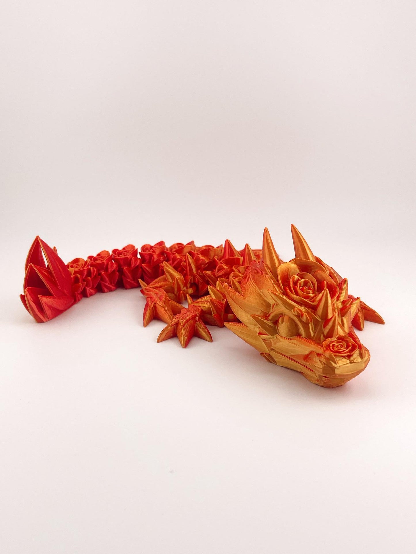 Articulated Baby Rose Dragon - Red/Orange